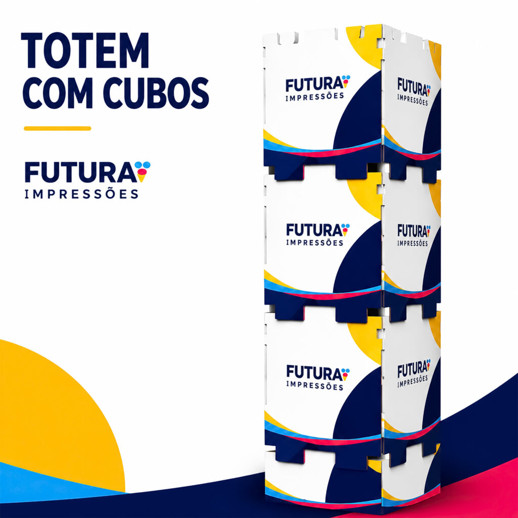 Totem em cubos em polionda