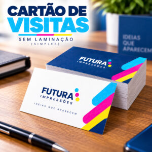 Cartão simples, papel com laminação opcional