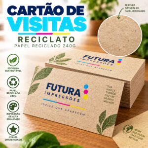 Cartão de Visitas Reciclato 240g